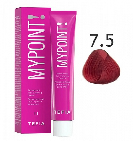 Tefia Mypoint Крем-краска для волос тон 7.5 Блондин красный, 60 мл