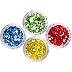 Купить Д015-13-12 Стразы цветные микс размеров в баночке (12 Микс Citrine) в Москве по низкой цене Д015-13-12 Стразы цветные микс размеров в баночке (12 Микс Citrine)