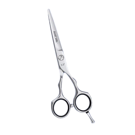 Парикмахерские ножницы SILVER STAR PN-120-5,5 PRO классическая форма, съёмный упор, фигурные ручки 