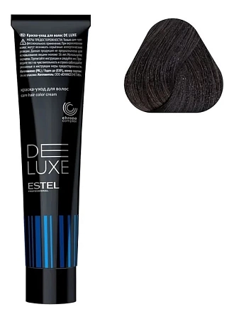 ESTEL De Luxe краска-уход для волос, 4/71 шатен коричнево-пепельный 60 мл 