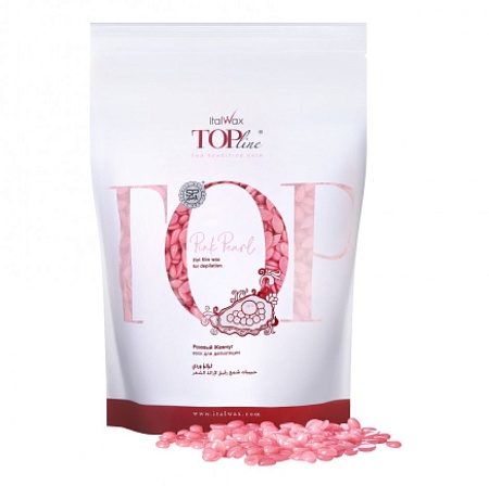 Воск горячий плёночный ITALWAX Top Line Pink Pearl (Розовый жемчуг) гранулы 750 гр 