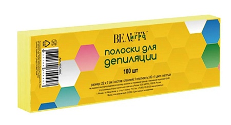 Полоски для депиляции 7 х 22 ИГРОbeauty 100 шт жёлтые 