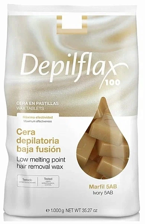 Горячий воск брикеты Depilflax Слоновая кость 1 кг 