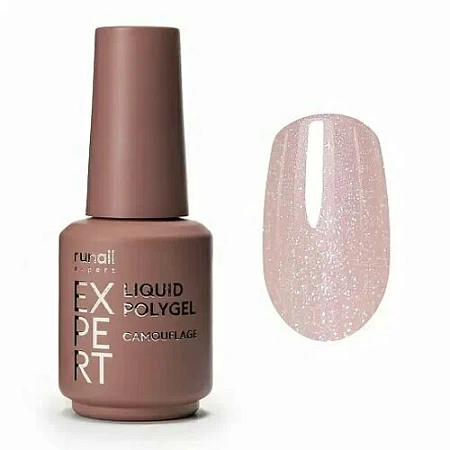 Жидкий полигель с шиммером Liquid Polygel Runail Expert 236 