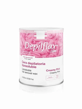 DEPILFLAX Тёплый воск в банке Розовый для для всех типов кожи 800 гр 