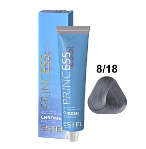 ESTEL Princess Essex Chrome крем-краска для волос, 8/0 светло-русый пепельно-жемчужный, 60 мл ESTEL Princess Essex Chrome крем-краска для волос, 8/0 светло-русый пепельно-жемчужный, 60 мл