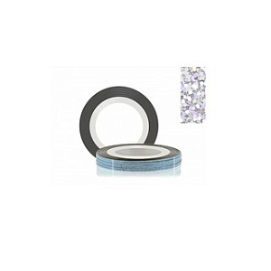 Купить 2526 Самоклеющаяся лента для дизайна ногтей (серебро, голографическая), 20 м в Москве по низкой цене Самоклеющаяся лента для дизайна ногтей голографическая,RuNail 20 м