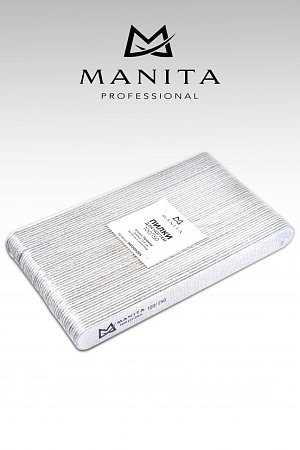 Пилка Прямая для ногтей Manita Professional 100/150 грит 17,8 см 