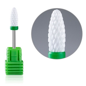 Nail Art Фреза керамическая, кукуруза, зеленая Nail Art Фреза керамическая, кукуруза, зеленая