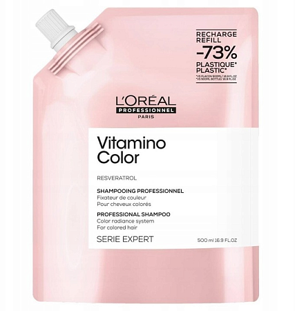 Шампунь для окрашенных волос L`oreal Expert Vitamino Color 500 мл. дой-пак 