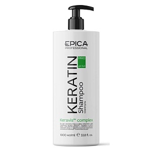 Купить Шампунь Keratin PRO для реконструкции и глубокого восстановления волос EPICA 1000 мл в Москве по низкой цене Шампунь Keratin PRO для реконструкции и глубокого восстановления волос EPICA 1000 мл
