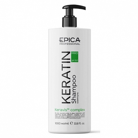 Шампунь Keratin PRO для реконструкции и глубокого восстановления волос EPICA 1000 мл