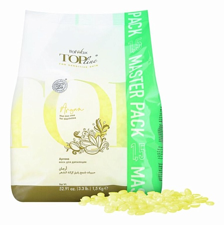 Воск горячий плёночный ItalWax Top Line Аргана гранулы 1,5 кг 