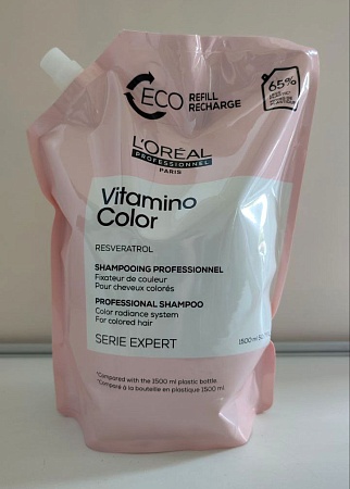 Шампунь для окрашенных волос L`oreal Expert Vitamino Color 1500 мл. дой-пак 