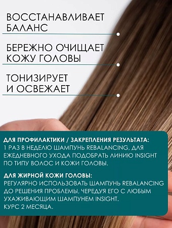 Шампунь для жирной кожи головы REBALANCING INSIGHT 400мл 