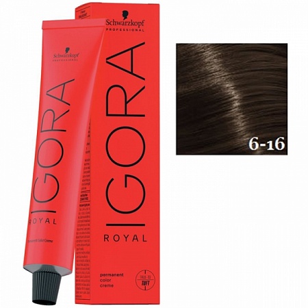 Перманентный крем-краситель IGORA ROYAL 6-16 60 мл