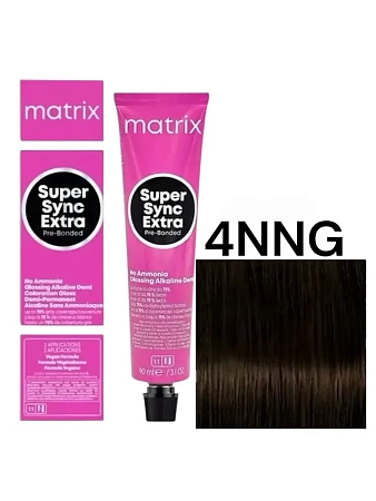 Краска безаммиачная Matrix Super Sync Pre-Bonded 4NN Шатен глубокий натуральный 90 мл 