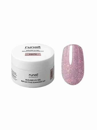 Моделирующий УФ-гель светоотражающий RuNail REFLECTIVE DIAMOND 2.0 9879 15 гр 