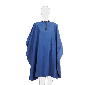 DEWAL Пеньюар для стрижки, полиэстэр, синий 128 х 145 см  DEWAL Пеньюар для стрижки, полиэстэр, синий 128 х 145 см