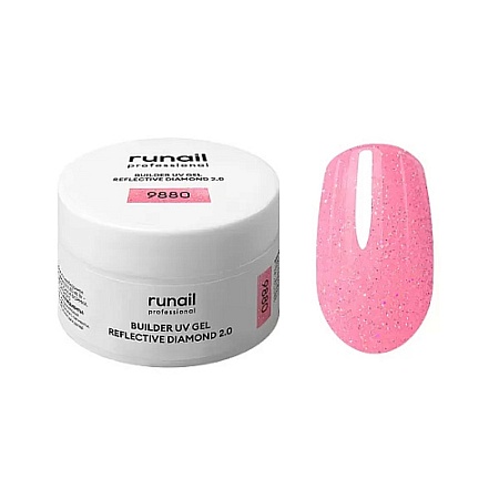 Моделирующий УФ-гель светоотражающий RuNail REFLECTIVE DIAMOND 2.0 9880 15 гр 