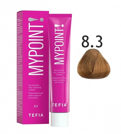 Tefia Mypoint Крем-краска для волос тон 8.3 Светлый блондин золотистый, 60 мл