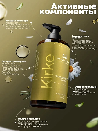 Гель для душа парфюмированный Manita Professional KIRKE 540 в индивидуальной упаковке 460 мл 