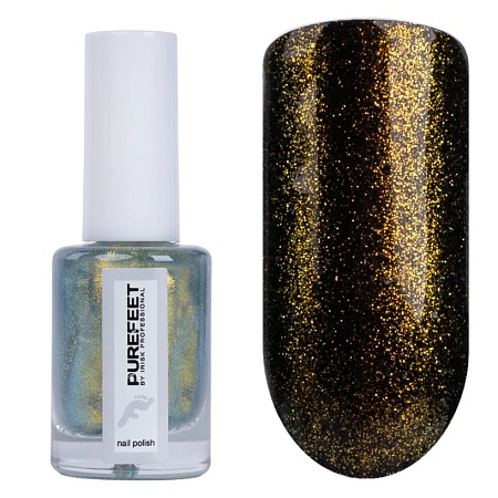Лаковое покрытие с мерцающим эффектом Shimmery PureFeet 01 10 мл 