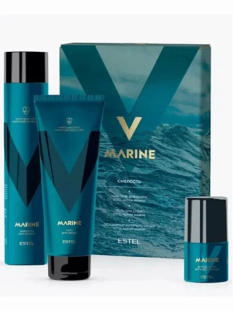 Набор ESTEL ALPHA MARINE "Смелость" (шампунь 300 мл + гель д/душа 250 мл + дезодорант 50 мл) 