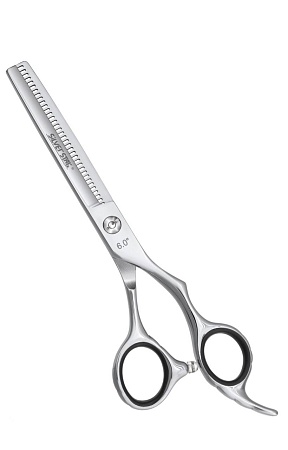 Филировочные ножницы односторонние SILVER STAR PN-115-6F PRO, эргономичные, гравировка на ручках 