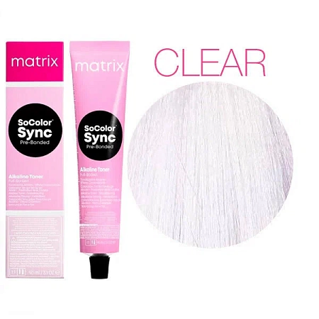Безаммиачный краситель Matrix SoColor Sync Pre-bonded Кислотный Тонер Прозрачный 90 мл 