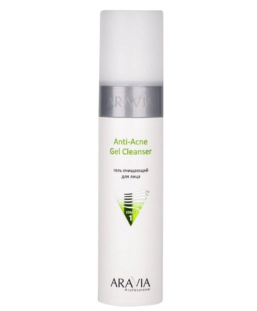 Гель очищающий ARAVIA для жирной и проблемной кожи лица Anti-Acne Gel Cleanser 250 мл 