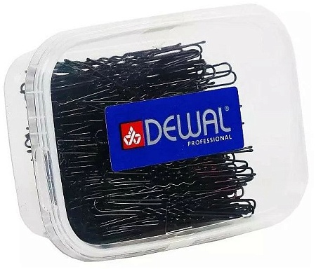Шпильки DEWAL черные, волна 60мм, 200 гр, в коробке 