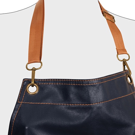 Фартук мастера для окрашивания и стрижки DEWAL полиэстер, тёмно-синий 68х76 см 