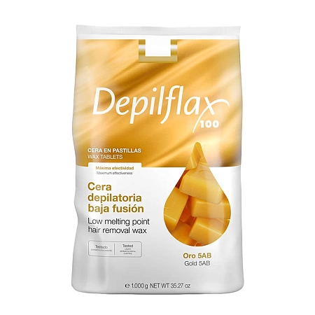 Горячий воск брикеты Depilflax Золотой 1 кг 