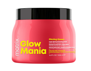 Профессиональная маска для блеска окрашенных волос Matrix Glow Mania 500 мл  Профессиональная маска для блеска окрашенных волос Matrix Glow Mania 500 мл