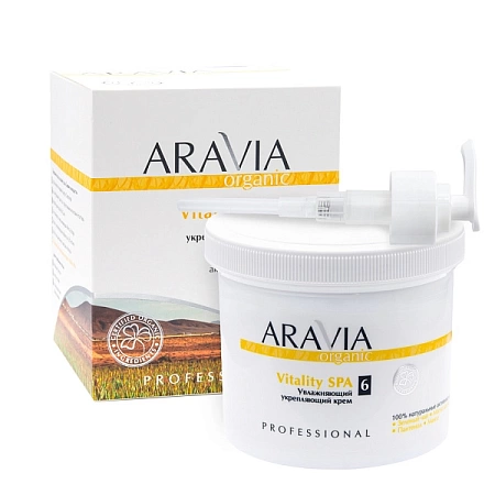 Крем увлажняющий укрепляющий ARAVIA Vitality SPA, 550 мл 