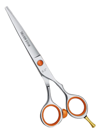 Парикмахерские ножницы эргономичные, мягкий упор SILVER STAR PN-128-6 PRO 