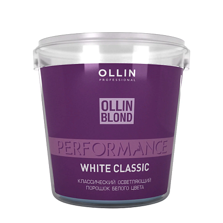 Ollin Blond Performance White Classic Осветляющий порошок белого цвета, 500 г 
