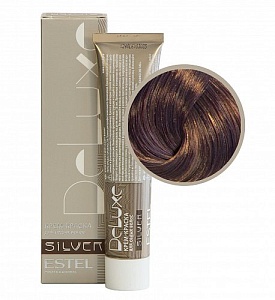 Купить 6/76 Крем-краска De Luxe Silver, темно-русый коричнево-фиолетовый    в Москве по низкой цене! Доставка по всей России ESTEL De Luxe Silver Крем-краска для седых волос, 6/76 тёмно-русый коричнево-фиолетовый, 60 мл