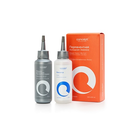Биозавивка CONCEPT Живой локон 2 набор для холодной перманентной завивки для ослабленных волос 100мл+100мл 