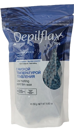 Воск плёночный Depilflax Extra Elastic синий в гранулах 250 гр 