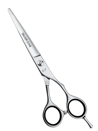 Парикмахерские ножницы эргономичные, съёмный упор SILVER STAR PN-126-6 PRO 