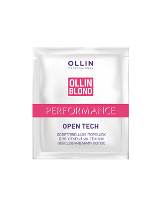Ollin Blond Performance Open Tech Осветляющий порошок для открытых техник обесцвечивания волос, 30 г