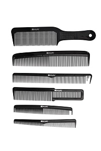 Купить CO-6000K12J Набор расчесок DEWAL  BARBER STYLE в джинсовом чехле 6шт. в Москве по низкой цене Набор расчесок DEWAL barber style