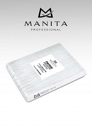 Пилка Прямая mini для ногтей Manita Professional 100/150 грит 13 см 