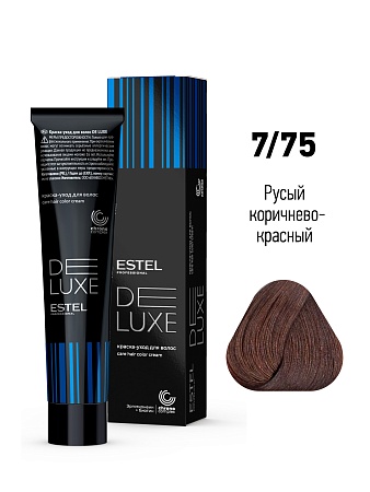 ESTEL De Luxe краска-уход для волос, 7/75 русый коричнево-красный, 60 мл 