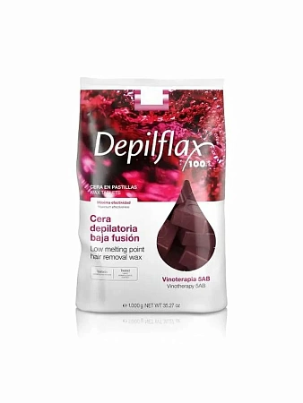 Горячий воск брикеты Depilflax Вино 1кг 