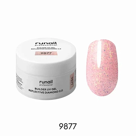 Моделирующий УФ-гель светоотражающий RuNail REFLECTIVE DIAMOND 2.0 9877 15 гр 