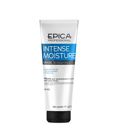 Маска INTENSE MOISTURE для увлажнения и питания сухих волос EPICA 250мл 