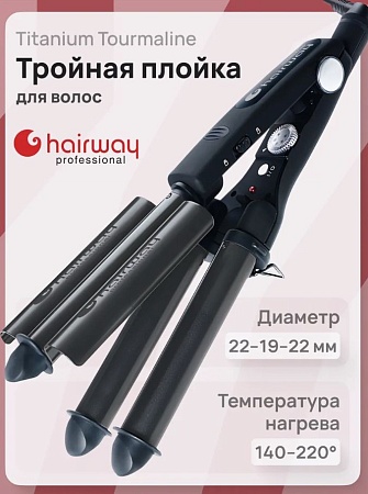 Плойка-волна Hairway 04083-18 Titanium Tourmaline 110 W 